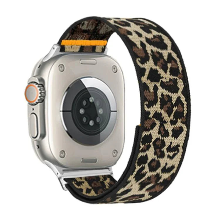 สายรัดนาฬิกาไนลอนยืดหยุ่นแบบห่วงเดี่ยวปรับได้ สำหรับ Apple Watch 46 มม. / 49 มม. / 45 มม. / 44 มม. สำหรับ Apple Watch 42 มม. / 41 มม. / 40 มม. / 38 มม.