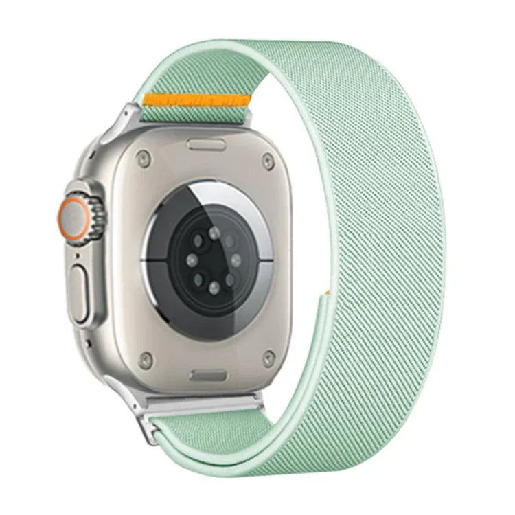 สายรัดนาฬิกาไนลอนยืดหยุ่นแบบห่วงเดี่ยวปรับได้ สำหรับ Apple Watch 46 มม. / 49 มม. / 45 มม. / 44 มม. สำหรับ Apple Watch 42 มม. / 41 มม. / 40 มม. / 38 มม.