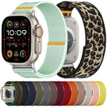 สายรัดนาฬิกาไนลอนยืดหยุ่นแบบห่วงเดี่ยวปรับได้ สำหรับ Apple Watch 46 มม. / 49 มม. / 45 มม. / 44 มม. สำหรับ Apple Watch 42 มม. / 41 มม. / 40 มม. / 38 มม.