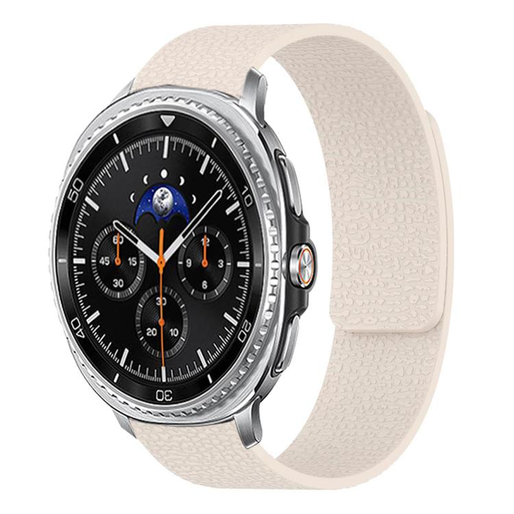 สายซิลิโคนแม่เหล็กนุ่มลายลิ้นจี่ สำหรับ Samsung Galaxy Watch Ultra 47mm / Ultra 2025, สำหรับ Samsung Galaxy Watch8 / 8 Classic