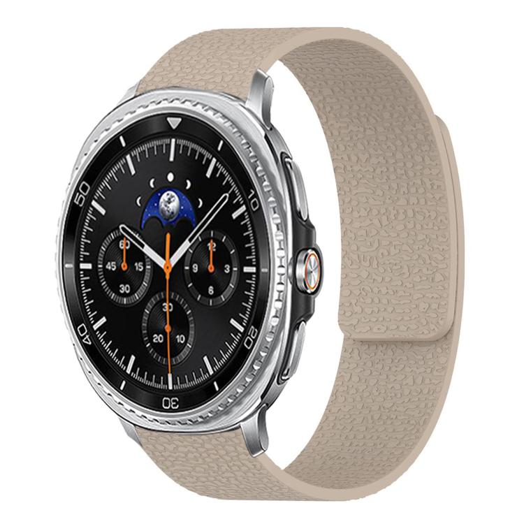 สายซิลิโคนแม่เหล็กนุ่มลายลิ้นจี่ สำหรับ Samsung Galaxy Watch Ultra 47mm / Ultra 2025, สำหรับ Samsung Galaxy Watch8 / 8 Classic