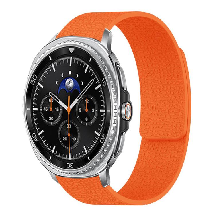 สายซิลิโคนแม่เหล็กนุ่มลายลิ้นจี่ สำหรับ Samsung Galaxy Watch Ultra 47mm / Ultra 2025, สำหรับ Samsung Galaxy Watch8 / 8 Classic