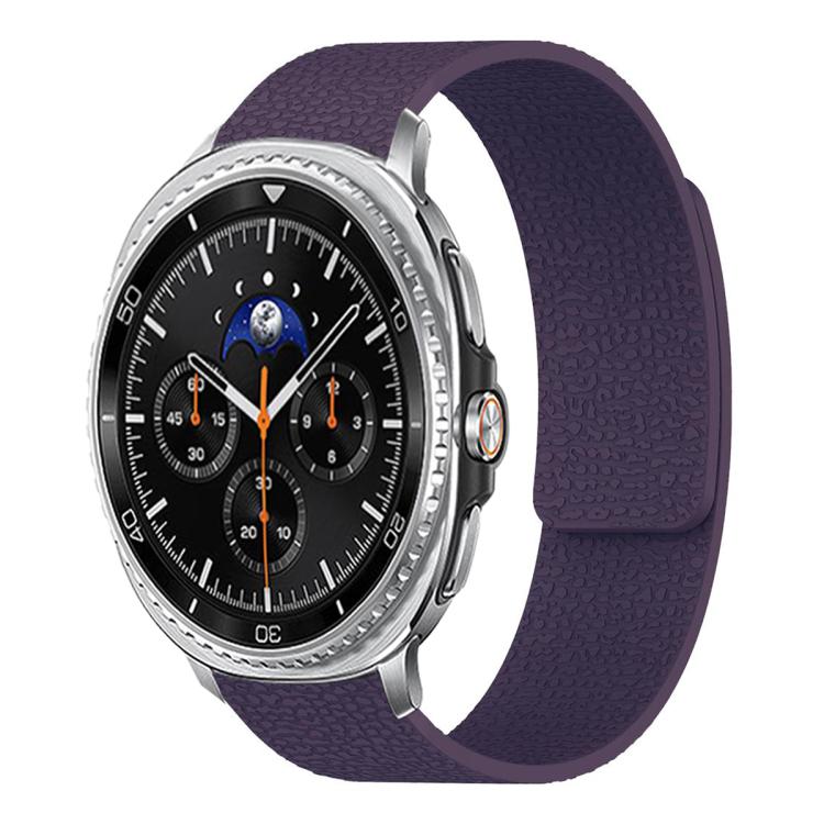 สายซิลิโคนแม่เหล็กนุ่มลายลิ้นจี่ สำหรับ Samsung Galaxy Watch Ultra 47mm / Ultra 2025, สำหรับ Samsung Galaxy Watch8 / 8 Classic