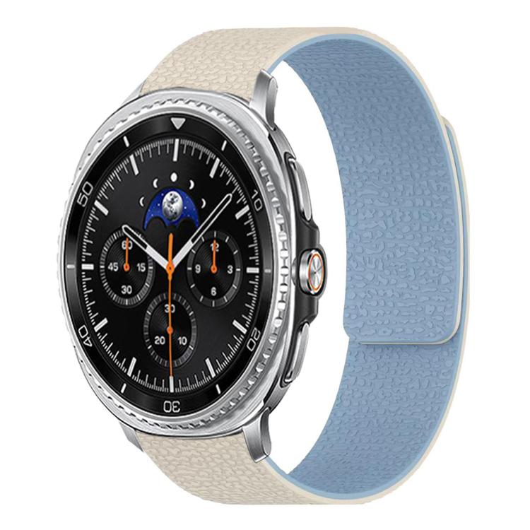 สายซิลิโคนแม่เหล็กนุ่มลายลิ้นจี่ สำหรับ Samsung Galaxy Watch Ultra 47mm / Ultra 2025, สำหรับ Samsung Galaxy Watch8 / 8 Classic