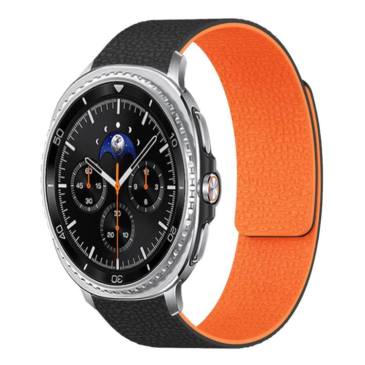 สายซิลิโคนแม่เหล็กนุ่มลายลิ้นจี่ สำหรับ Samsung Galaxy Watch Ultra 47mm / Ultra 2025, สำหรับ Samsung Galaxy Watch8 / 8 Classic