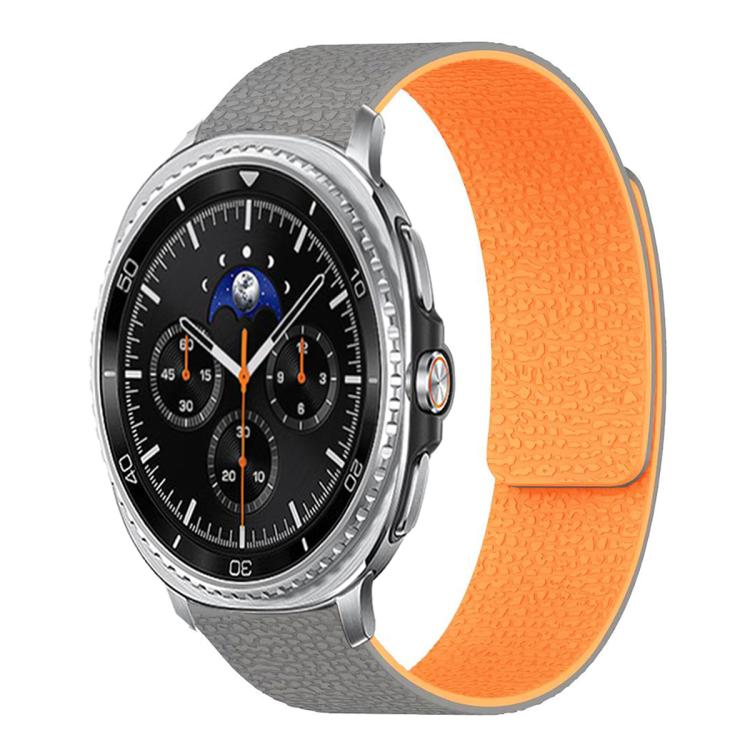 สายซิลิโคนแม่เหล็กนุ่มลายลิ้นจี่ สำหรับ Samsung Galaxy Watch Ultra 47mm / Ultra 2025, สำหรับ Samsung Galaxy Watch8 / 8 Classic