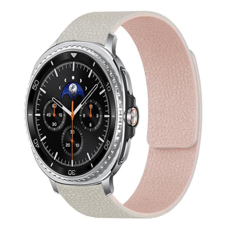 สายซิลิโคนแม่เหล็กนุ่มลายลิ้นจี่ สำหรับ Samsung Galaxy Watch Ultra 47mm / Ultra 2025, สำหรับ Samsung Galaxy Watch8 / 8 Classic