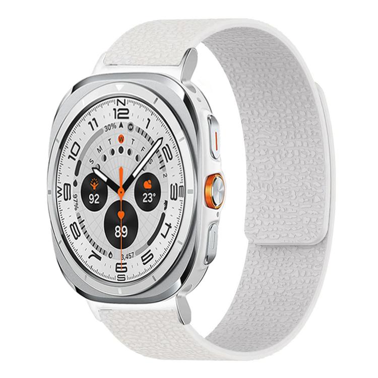 สายซิลิโคนแม่เหล็กนุ่มลายลิ้นจี่ สำหรับ Samsung Galaxy Watch Ultra 47mm / Ultra 2025, สำหรับ Samsung Galaxy Watch8 / 8 Classic
