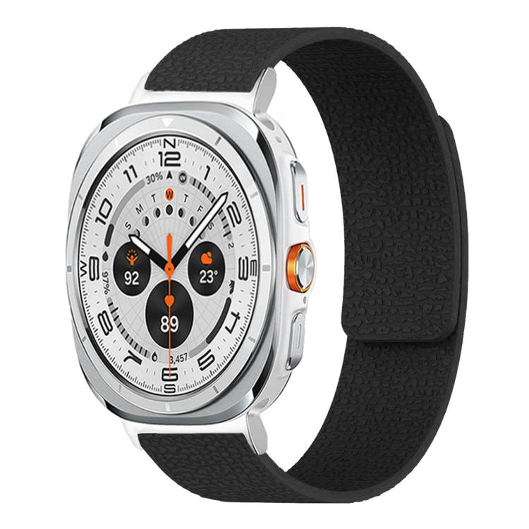 สายซิลิโคนแม่เหล็กนุ่มลายลิ้นจี่ สำหรับ Samsung Galaxy Watch Ultra 47mm / Ultra 2025, สำหรับ Samsung Galaxy Watch8 / 8 Classic