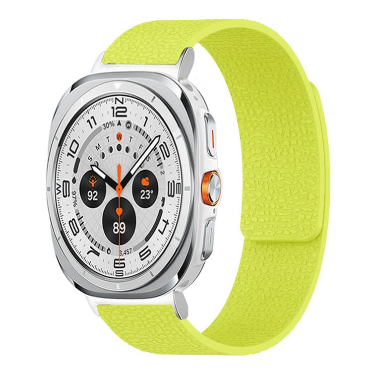สายซิลิโคนแม่เหล็กนุ่มลายลิ้นจี่ สำหรับ Samsung Galaxy Watch Ultra 47mm / Ultra 2025, สำหรับ Samsung Galaxy Watch8 / 8 Classic