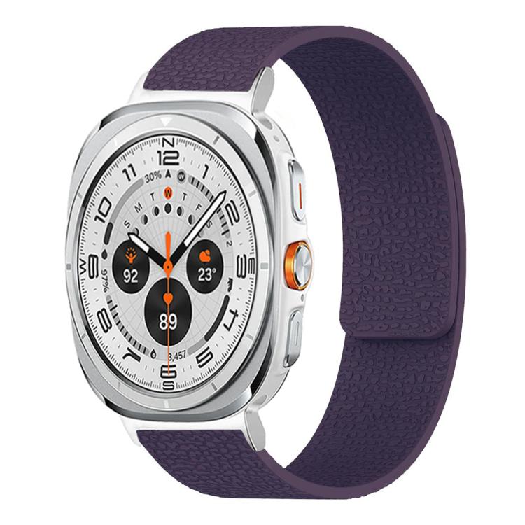 สายซิลิโคนแม่เหล็กนุ่มลายลิ้นจี่ สำหรับ Samsung Galaxy Watch Ultra 47mm / Ultra 2025, สำหรับ Samsung Galaxy Watch8 / 8 Classic