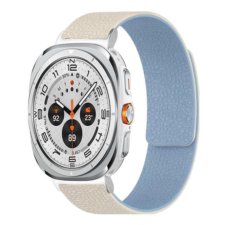 สายซิลิโคนแม่เหล็กนุ่มลายลิ้นจี่ สำหรับ Samsung Galaxy Watch Ultra 47mm / Ultra 2025, สำหรับ Samsung Galaxy Watch8 / 8 Classic