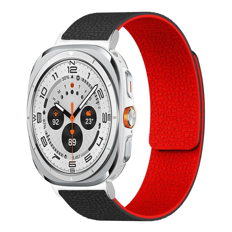 สายซิลิโคนแม่เหล็กนุ่มลายลิ้นจี่ สำหรับ Samsung Galaxy Watch Ultra 47mm / Ultra 2025, สำหรับ Samsung Galaxy Watch8 / 8 Classic