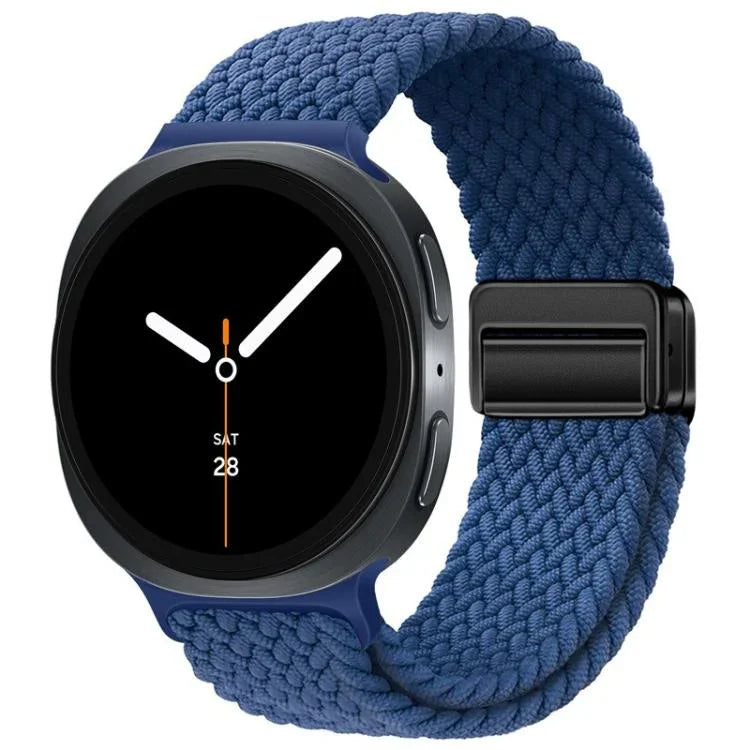 สายรัดนาฬิกานีลอนถักพร้อมหัวเข็มขัดแม่เหล็กแบบวง สำหรับ Samsung Galaxy Watch8 / Watch8 Classic