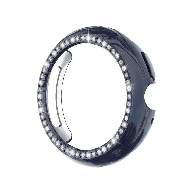 Single Row Diamond Hollow PC Watch Protective Cover, For Google Pixel Watch4 45mm, For Google Pixel Watch4 41mm