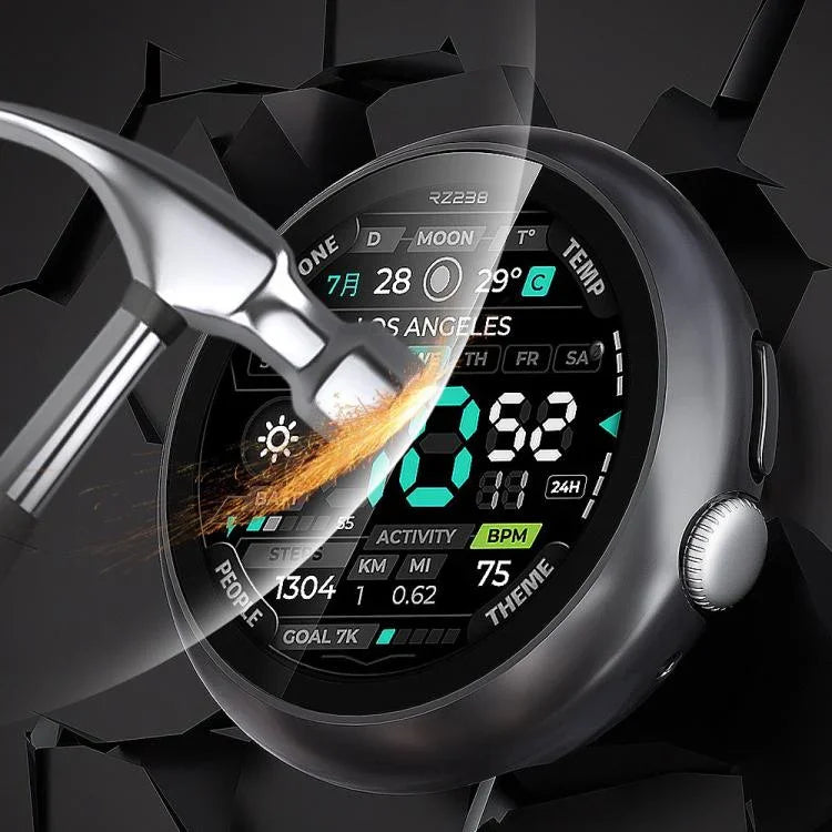 ฝาครอบนาฬิกา PC แบบฟิล์มเทมเปอร์แบบบูรณาการ สำหรับ Google Pixel Watch4 45mm, สำหรับ Google Pixel Watch4 41mm