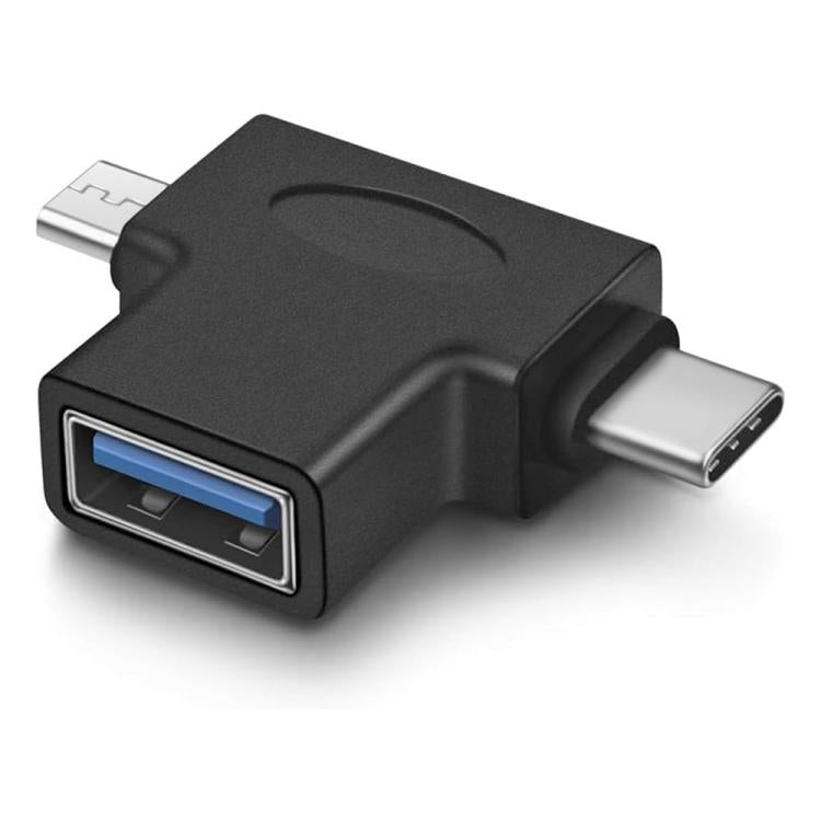 JUNSUNMAY อะแดปเตอร์แปลง OTG 2 in 1 USB 3.0 เป็น Micro USB และ Type-C, 2 in 1