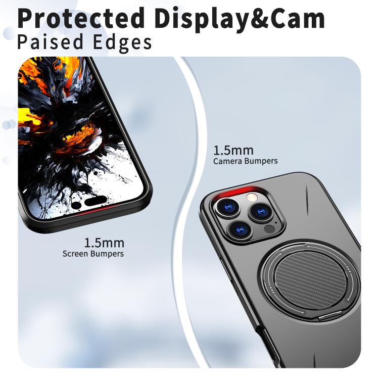 Kalebol ที่ยึดหมุนแม่เหล็ก MagSafe เคสโทรศัพท์ PC สำหรับ iPhone 14 Pro, สำหรับ iPhone 14 Pro Max, สำหรับ iPhone 13 Pro Max, สำหรับ iPhone 13 Pro, สำหรับ iPhone 13