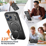 Kalebol ที่ยึดหมุนแม่เหล็ก MagSafe เคสโทรศัพท์ PC สำหรับ iPhone 17 Pro Max, สำหรับ iPhone 17 Pro, สำหรับ iPhone 17, สำหรับ iPhone Air, สำหรับ iPhone 16 Pro Max, สำหรับ iPhone 16 Pro