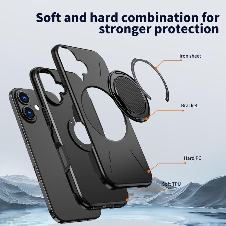 Kalebol ที่ยึดหมุนแม่เหล็ก MagSafe เคสโทรศัพท์ PC สำหรับ iPhone 16 Plus, สำหรับ iPhone 16, สำหรับ iPhone 15 Pro Max, สำหรับ iPhone 15 Pro, สำหรับ iPhone 15, สำหรับ iPhone 14