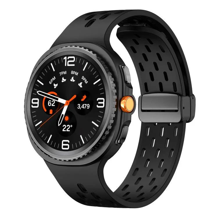 สายรัดนาฬิกาซิลิโคนตาข่ายแม่เหล็ก สำหรับ Samsung Galaxy Watch8 / Watch8 Classic