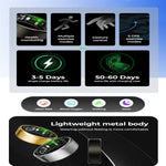 แหวนอัจฉริยะ R100 ขนาด 12 รองรับการวัดอัตราการเต้นของหัวใจ / ออกซิเจนในเลือด / การติดตามการนอนหลับ / ถ่ายภาพระยะไกล