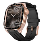 สายซิลิโคนกรอบโลหะรวมแบบจำลองมาตราส่วน สำหรับ Apple Watch Series 10 ขนาด 46 มม.