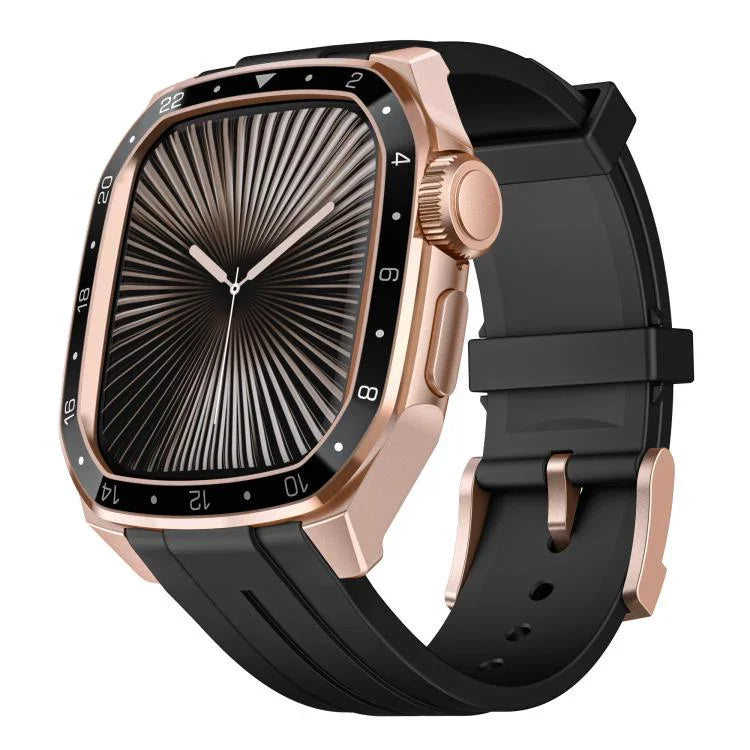 สายซิลิโคนกรอบโลหะรวมแบบจำลองมาตราส่วน สำหรับ Apple Watch Series 10 ขนาด 46 มม.