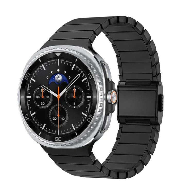 สายรัดนาฬิกาสแตนเลสหัวเข็มขัดนอร์แมนไม้ไผ่ สำหรับ Samsung Galaxy Watch8 / Watch8 Classic