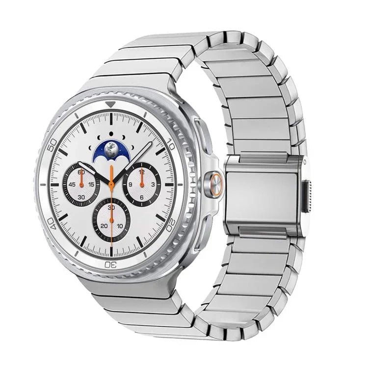 สายรัดนาฬิกาสแตนเลสหัวเข็มขัดนอร์แมนไม้ไผ่ สำหรับ Samsung Galaxy Watch8 / Watch8 Classic