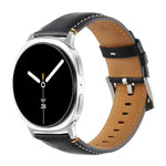 สายรัดนาฬิกาหนังแท้เย็บตะเข็บ สำหรับ Samsung Galaxy Watch8 / Watch8 Classic