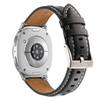 สายรัดนาฬิกาหนังแท้เย็บตะเข็บ สำหรับ Samsung Galaxy Watch8 / Watch8 Classic