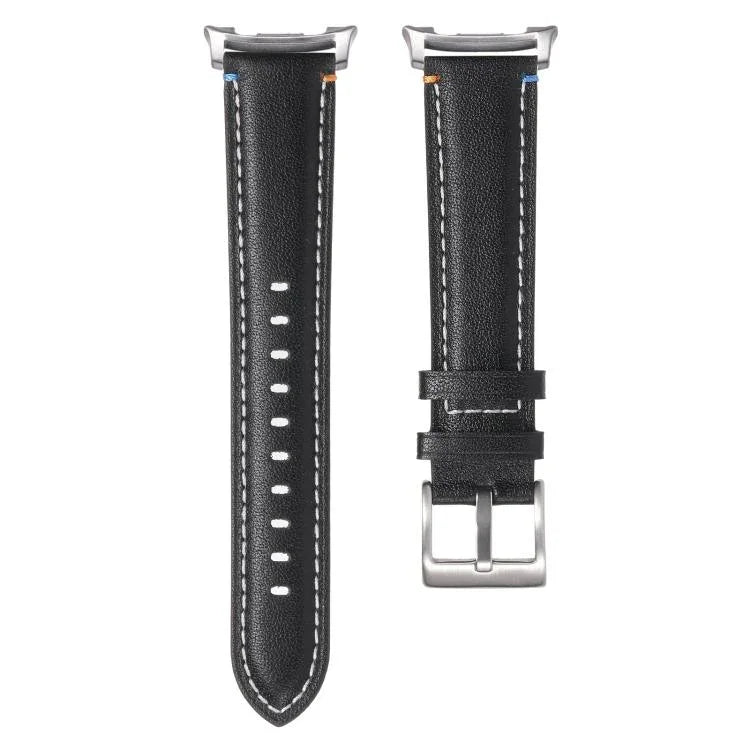 สายรัดนาฬิกาหนังแท้เย็บตะเข็บ สำหรับ Samsung Galaxy Watch8 / Watch8 Classic