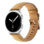 สายรัดนาฬิกาหนังแท้เย็บตะเข็บ สำหรับ Samsung Galaxy Watch8 / Watch8 Classic