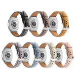 สายรัดนาฬิกาหนังแท้เย็บตะเข็บ สำหรับ Samsung Galaxy Watch8 / Watch8 Classic
