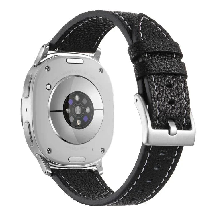 สายรัดนาฬิกาหนังลายลิ้นจี่สองด้าน สำหรับ Samsung Galaxy Watch8 / Watch8 Classic