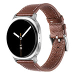 สายรัดนาฬิกาหนังลายลิ้นจี่สองด้าน สำหรับ Samsung Galaxy Watch8 / Watch8 Classic
