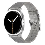 สายรัดนาฬิกาหนังลายลิ้นจี่สองด้าน สำหรับ Samsung Galaxy Watch8 / Watch8 Classic