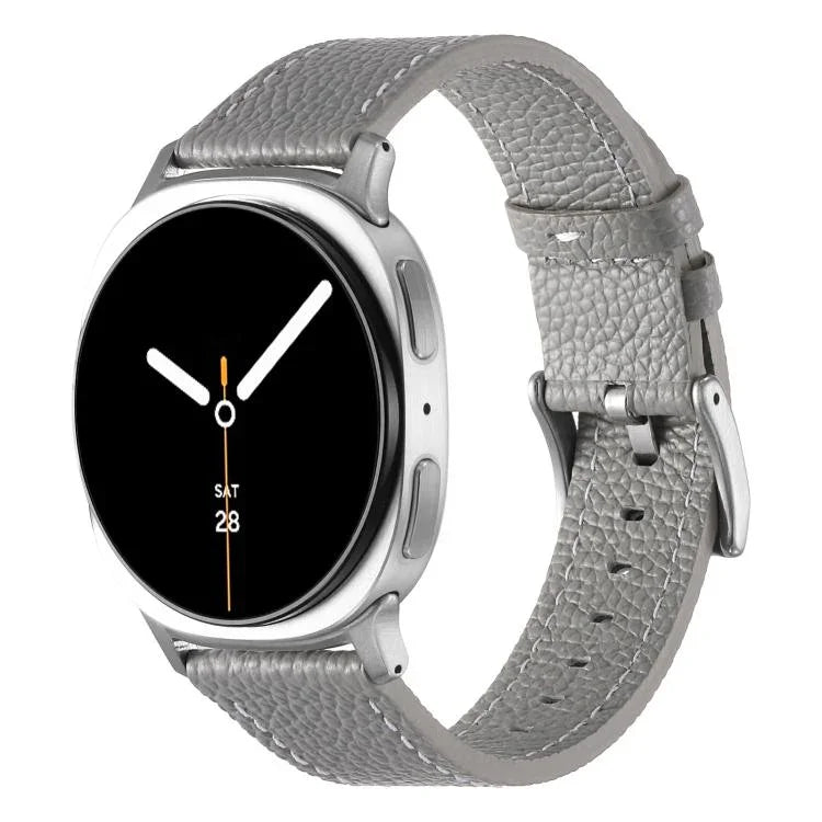 สายรัดนาฬิกาหนังลายลิ้นจี่สองด้าน สำหรับ Samsung Galaxy Watch8 / Watch8 Classic