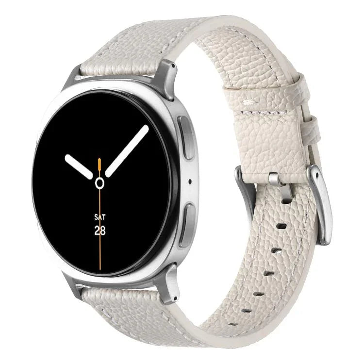 สายรัดนาฬิกาหนังลายลิ้นจี่สองด้าน สำหรับ Samsung Galaxy Watch8 / Watch8 Classic