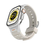 สายซิลิโคนสีสันสดใสข้อต่อโลหะ Pioneer สำหรับ Apple Watch ขนาด 46 มม. / 49 มม. / 45 มม. / 44 มม., สำหรับ Apple Watch ขนาด 42 มม. / 41 มม. / 40 มม. / 38 มม.