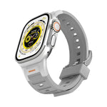สายซิลิโคนสีสันสดใสข้อต่อโลหะ Pioneer สำหรับ Apple Watch ขนาด 46 มม. / 49 มม. / 45 มม. / 44 มม., สำหรับ Apple Watch ขนาด 42 มม. / 41 มม. / 40 มม. / 38 มม.