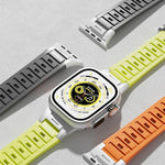 สายซิลิโคนสีสันสดใสข้อต่อโลหะ Pioneer สำหรับ Apple Watch ขนาด 46 มม. / 49 มม. / 45 มม. / 44 มม., สำหรับ Apple Watch ขนาด 42 มม. / 41 มม. / 40 มม. / 38 มม.