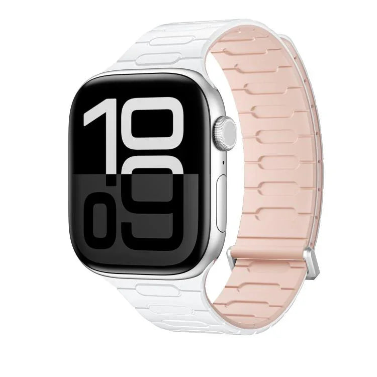 สายซิลิโคนแม่เหล็กรูปตัว I สำหรับ Apple Watch ขนาด 46 มม. / 49 มม. / 45 มม. / 44 มม., สำหรับ Apple Watch ขนาด 42 มม. / 41 มม. / 40 มม. / 38 มม.