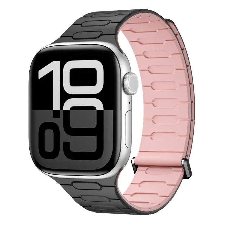 สายซิลิโคนแม่เหล็กรูปตัว I สำหรับ Apple Watch ขนาด 46 มม. / 49 มม. / 45 มม. / 44 มม., สำหรับ Apple Watch ขนาด 42 มม. / 41 มม. / 40 มม. / 38 มม.