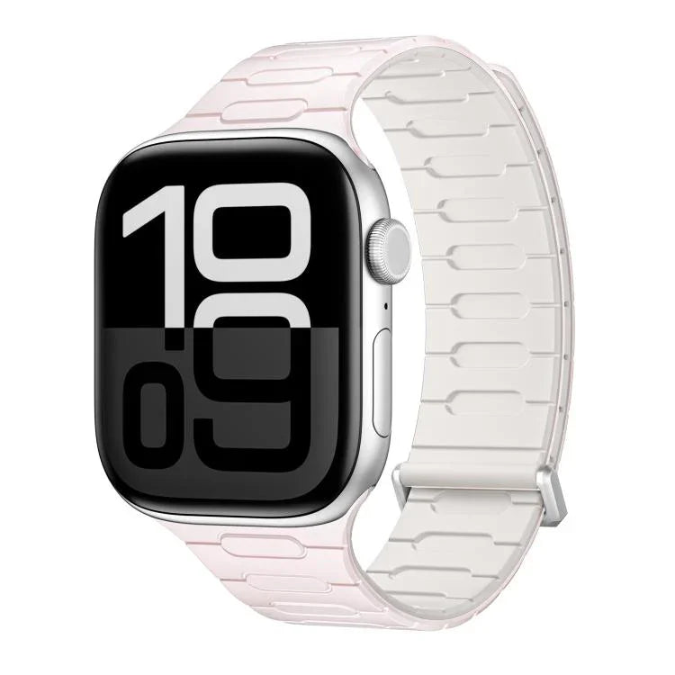 สายซิลิโคนแม่เหล็กรูปตัว I สำหรับ Apple Watch ขนาด 46 มม. / 49 มม. / 45 มม. / 44 มม., สำหรับ Apple Watch ขนาด 42 มม. / 41 มม. / 40 มม. / 38 มม.