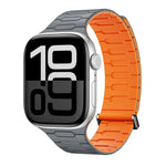 สายซิลิโคนแม่เหล็กรูปตัว I สำหรับ Apple Watch ขนาด 46 มม. / 49 มม. / 45 มม. / 44 มม., สำหรับ Apple Watch ขนาด 42 มม. / 41 มม. / 40 มม. / 38 มม.