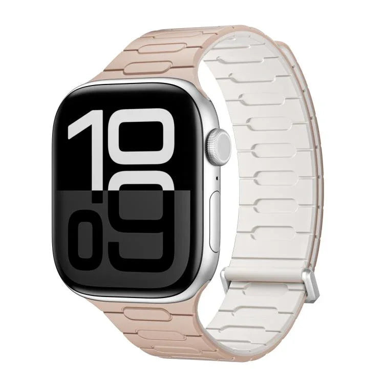 สายซิลิโคนแม่เหล็กรูปตัว I สำหรับ Apple Watch ขนาด 46 มม. / 49 มม. / 45 มม. / 44 มม., สำหรับ Apple Watch ขนาด 42 มม. / 41 มม. / 40 มม. / 38 มม.