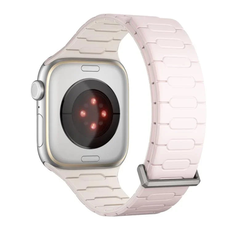 สายซิลิโคนแม่เหล็กรูปตัว I สำหรับ Apple Watch ขนาด 46 มม. / 49 มม. / 45 มม. / 44 มม., สำหรับ Apple Watch ขนาด 42 มม. / 41 มม. / 40 มม. / 38 มม.