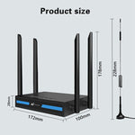 ED126-E พร้อมเสาอากาศดูดติดภายนอก 2 ตัว เราเตอร์ 4G LTE WiFi CPE เราเตอร์เครือข่ายไร้สาย ปลั๊ก US, ปลั๊ก EU